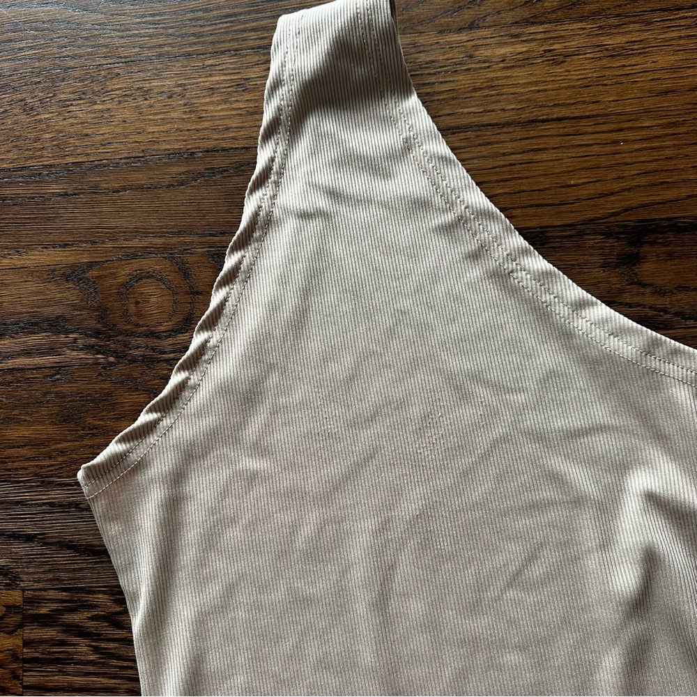 SHEIN Nude Ribbed Sleeveless high neck Bodysuit - Picture 10 of 16